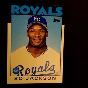 Bo Jackson’s, Topps rookie card mint condition.